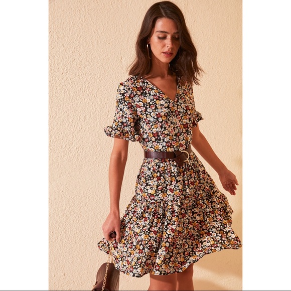 Trendyol Dresses & Skirts - Woman’s Fit and Flare Floral Mini Dress